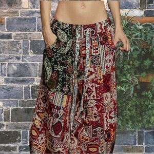 POL Multicolor Patchwork Wide Leg Pants
